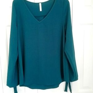 M T S - V neck long sleeve lady blouse